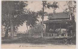 Asie,asia,cambodge En 1900,maison Combogienne,palais,asie Du Sud Est,empire Khmer Hindouiste,bouddhiste,rar E,indochine - Cambodge