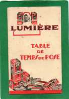 TABLE DE TEMPS DE POSE PELLICULES LUMIERE -3 VOLETS SUPER-LUMICHROME  28 La Plus Rapide - Matériel & Accessoires