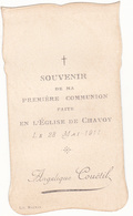 IMAGE PIEUSE ANNONCANT LA COMMUNION DE ANGELIQUE COUETIL Le 28 Mai 1911 à Chavoy 50 - Communion