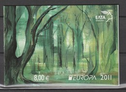 Greece - 2011, Europa, Forests Booklet ** - Unused Stamps