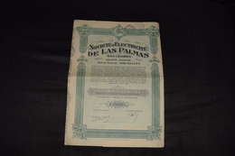 Action Privilégiée Société D'électricité De Las Palmas Iles Canaries (1) - Electricidad & Gas