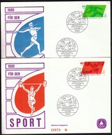 Germany Berlin 1980 / For Sport / Weightlifting, Athletics, Javelin Throw, Waterpolo / FDC - Water-Polo