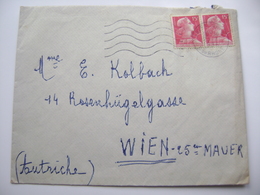 France Lettre Cover 1956 ARLES RHONE, B. Du Rhone - To Austria, Wien, Vienna - Marianne Du Muller Band Of Two 15 F - 1955-1961 Marianne Of Muller