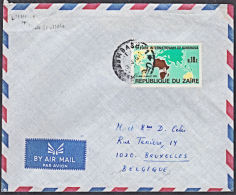 Ca0115 ZAIRE 1976, Lubumbashi 1 Cover To Belgium With I.7-CEL(T) Cancellation - Usati