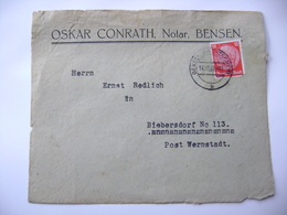 Germany Sudetenland: Front Side From Cover Only Oskar Conrath BENSEN Kr. Tetschen - Biebersdorf, Post Wernstadt, 12 Pf - Sudetes