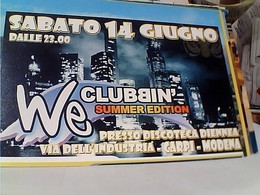 CARPI DISCO LOCALE CLUBBIN SUMMER EDITION DISCOTECA DIENNEA N2010 GQ147 - Carpi