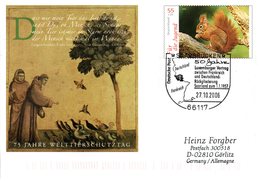 BRD Amtl.GZS-Umschlag USo 121 "75 Jahre Welttierschutztag" SSt. 27.10.2006 SAARBRÜCKEN - Covers - Used