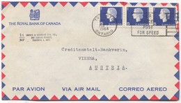 Toronto Canada - Air Mail Letter 1964. The Royal Bank, Bank Banque, Traveled To Austria - Covers & Documents