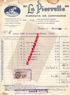 92- NANTERRE- RARE FACTURE LA PIERRETTE- FABRIQUE CONFISERIE-BONBONS-51 AV. REPUBLIQUE-RUE BEZONS-1931 - Levensmiddelen