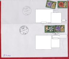 2 X STAMPS IN LETTERS ROMANIA - Brieven En Documenten