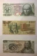 Lot De 3 Billets De Banque MEXIQUE - Mexico