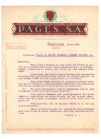 ESPAGNE BARCELONA COURRIER 1936 Transportes Internationales Aduanas PAGES -  A22 - Spanje