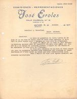 ESPAGNE MATARO BARCELONA COURRIER 1934 Comisiones Jose CROLES-  A22 - Spanien
