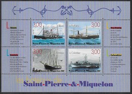 1999  Saint Pierre Et Miquelon  N° Bf  7 Nf** MNH . Les Bateaux De St Pierre . - Blokken & Velletjes