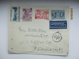 1939 GREECE TO GERMANY ELBING  , CENSOR    , AIR MAIL COVER  ,  0 - Lettres & Documents