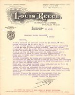 ANGLETERRE LONDON COURRIER 19. Fruit & Vegetable ImporterLouis REEGE    A23 - United Kingdom