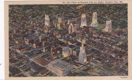 Missouri Kansas City Aerial View By Night Curteich - Kansas City – Missouri