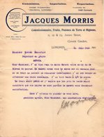 ANGLETERRE LONDRES COURRIER 1906 Fruits Pommes De Terre Jacques MORRIS  °   A24 - Ver. Königreich
