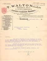 ANGLETERRE LONDON COURRIER 1932 Covent Garden Market WALTON      A24 - United Kingdom