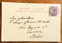 POST CARD WESTMISTER ABBEY VEST FRONT  FOR LUCCA ITALY  27/4/1901 - Lettres & Documents