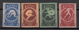 GRECIA 1939 - PRIMEROS JUEGOS BALCANICOS - 446-449 - Unused Stamps