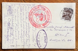 MONTAGNA  RIFUGI  CARTOLINA DA AFLENZ  CON VARI TIMBRI   1935 - Briefe U. Dokumente