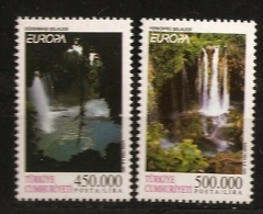 Turquie Türkiye 2001 N° 2989 / 90 ** Europa, Chute D'Eau, Richesse Naturelle, Düdenbasi, Yerköprü, Fleur, Montagne - Ongebruikt