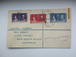 BRITISH SOLOMON ISLANDS  TULAGI REGISTERED TO SYDNEY  AUSTRALIA     ,  COVER  ,  0 - Islas Salomón (...-1978)