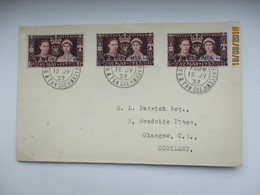 MOROCCO AGENCIES TANGIER 1937 TO GLASGOW SCOTLAND     ,  COVER  ,  0 - Bureaux Au Maroc / Tanger (...-1958)