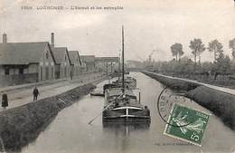 Lourches - L'Escaut Et Les Entrepôts (animée, Batellerie, Péniche) - Péniches