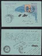 Brazil Brasil 1898 Uprated Stationery Card SAO LEOPOLDO To REGENSBURG Germany Sao Pedro Do Sul Postmark - Lettres & Documents