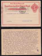 Brazil Brasil 1913 Stationery Card SAO PAULO To WEIDENAU Germany Private Imprint REVISTA DA ENGENHARIA - Briefe U. Dokumente
