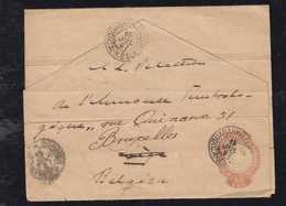 Brazil Brasil 1897 CT 18 Wrapper 60R QUARAHY QUARAI To LIEGE Belgium - Interi Postali