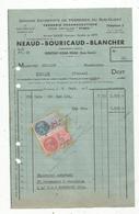 Facture , 1951 , Neaud , Bouricaud , Blancher, Frontenay- Rohan - Rohan , Deux Sèvres,frais Fr 1.55 E - 1950 - ...