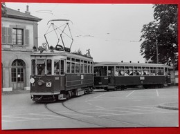 CP Train - Automotrice Be 4/4 + Bi 363 à Chène-Bourg - Photo R. Kallmann - N°6 CGTE - Chêne-Bourg