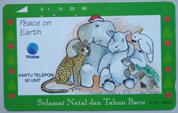 Indonesia 60 Units "  Selamat Natal 1992  Dan Tahun Baru " ( Peace On Earth ) - Indonesië