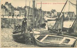 LE POULIGUEN - Jeunes Pêcheurs Bretons,doc Carte Publicitaire. - Pêche