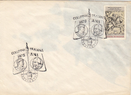 DACIAN STATE ANNIVERSARY, KING BUREBISTA, TRAJAN'S COLUMN, DECEBALUS, STAMP AND SPECIAL POSTMARKS ON COVER, 1988, ROMANI - Covers & Documents