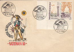 NATIIONAL PHILATELIC EXHIBITION, SPECIAL COVER, 1966, ROMANIA - Cartas & Documentos