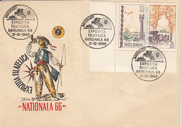 NATIIONAL PHILATELIC EXHIBITION, SPECIAL COVER, 1966, ROMANIA - Lettres & Documents