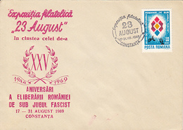 FREE HOMELAND, REPUBLIC ANNIVERSARY, SPECIAL COVER, 1969, ROMANIA - Briefe U. Dokumente