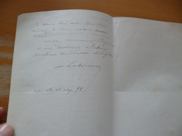 LAs Autographe Gouvernement Général Algérie Travaux Civils 1863 Nomination - Manuscripts