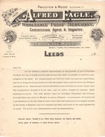 ANGLETERRE LEEDS COURRIER 192.wholesale Fruit Merchant EAGLE  Succ. PROCTOR & WOOD   A26 - Regno Unito