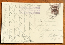 MONTAGNA  RIFUGI  CARTOLINA DA  SONNTAGBERBG  CON ANNULLI INTERESSANTI 1935 - Cartas & Documentos