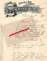 75- PARIS- RARE LETTRE MANUSCRITE SIGNEE MICHEL JEUNE-FUTAILLES -FUTS-21 RUE CLISSON-36 RUE DUNOIS-1890 - 1800 – 1899