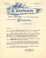 ANGLETERRE LIVERPOOL COURRIER 1927 Fruit Merchant  RAFFERTY     A26 - Reino Unido