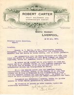 ANGLETERRE LIVERPOOL COURRIER 1931 Fruit Salesman Robert CARTER North Market     A26 - Ver. Königreich