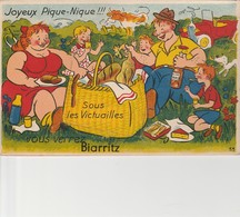 BIARRITZ - Joyeux Pique-Nique!!! - Sous Les Victuailles Vous Verrez ..... -  Carte à Système ( 10 Minivues ) - Biarritz