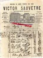 16- BARBEZIEUX- RARE LETTRE MANUSCRITE SIGNEE VICTOR SAUVETRE-MERCERIE-BONNETERIE-COUTELLERIE- 1895 - 1800 – 1899