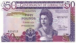 GIBRALTAR 50 POUNDS 1986 SERIES PREFIX A UNC P-24  "free Shipping Via Registered Air Mail." - Gibilterra